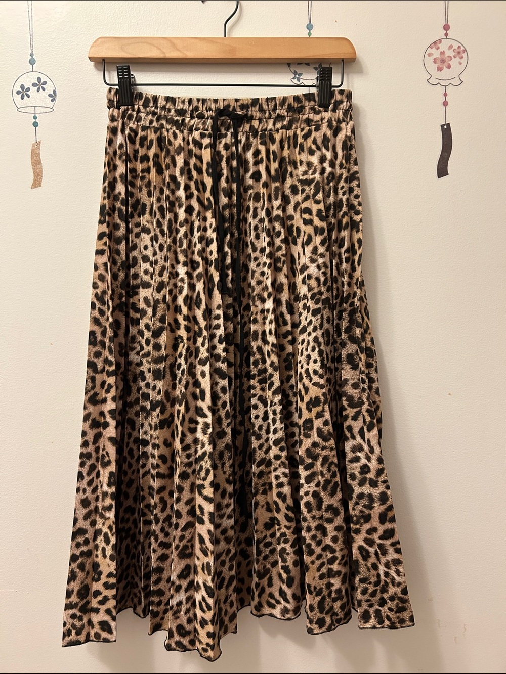 Zara Leopard Print Circle Skirt - Tan/Black